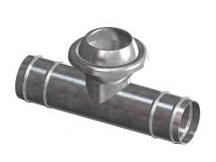 Trójnik FERRARI z Króćcami do Węża - Typ F34 - Wtyk z Pierścieniem pod zaczepy - Część Męska - ze Stali Ocynkowanej - OMVE