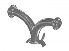 Rozgałęźnik Dwudrożny ze Złączami typu FERRARI - Typ F35 - Końcówki 2 x Męska 1 x Żeńska - ze Stali Ocynkowanej - OMVE