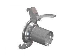 Złącze FERRARI z Króćcem na Rurę PE - Typ F51 - Kielich z Dwoma Zaczepami - Część Żeńska - ze Stali Ocynkowanej - OMVE