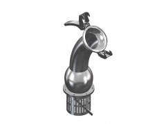 Złącze Kątowe 45 FERRARI z Koszem Ssawnym do Demontażu i Zaworem - Typ F62F - Kielich z Dwoma Zaczepami - Część Żeńska - ze Stali Ocynkowanej - OMVE