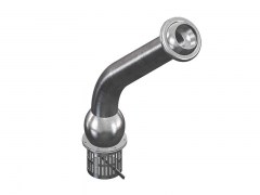 Złącze Kątowe 45 FERRARI z Koszem Ssawnym do Demontażu - Rura 2 m - Zawór Zwrotny - Typ F67M - Wtyk z Kołnierzem - Część Męska - ze Stali Ocynkowanej - OMVE