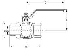 Zawór Kulowy - do Wody Pitnej - z Gwintem Zewnętrznym - z Mosiądzu Niklowanego - KARASTO