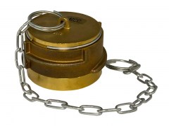 Korek - Złącze Zaślepiające GUILLEMIN - Złącze Francuskie z Pierścieniem Blokującym - z Łańcuszkiem - z Mosiądzu - MCC