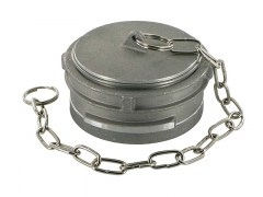 Korek - Złącze Zaślepiające GUILLEMIN - Złącze Francuskie z Pierścieniem Blokującym - z Łańcuszkiem - ze Stali Szlachetnej - MCC