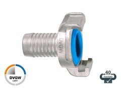 Oryginalne Złącze Geka Plus EK - do Wody Pitnej - z Króćcem - Stal Szlachetna - KTW-DVGW - KARASTO