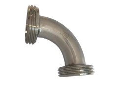 Złącze Mleczarskie - Higieniczne - DIN 11851 - Kolano - Części  Męskie Obustronnie - Stal Szlachetna
