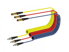 Przewód Ciśnieniowy z Poliuretanu - Wąż Spiralny z Zakończeniami Obrotowymi - z Szybkozłączką i Wtykiem ESM/ES- LUDECKE