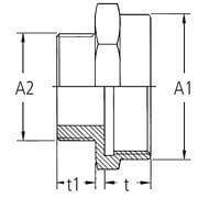 Nypel redukcyjny GEKA - z Gwintami Wewnętrznym/Zewnętrznym - KARASTO