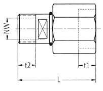 Złącze - 2000 - Obrotowe - Gwint Zewnętrzny/Wewnętrzny - KARASTO