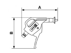 PrevoS1 - Pistolet z Ochronną Kurtyną Powietrzną - Dyszą Bezpieczeństwa - Wtyk ERP 07 - Tworzywo Sztuczne - PREVOST