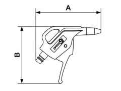 PrevoS1 - Pistolet z Krótką Dyszą Kompozytową - Wtyk ERP 07 - Tworzywo Sztuczne - PREVOST