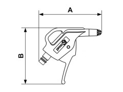 PrevoS1 - Pistolet z Dyszą Redukującą Hałas - Wtyk ERP 07 - Tworzywo Sztuczne - PREVOST