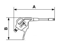 PrevoS1 - Pistolet z Dyszą Metalową typu OSHA - Wtyk ERP 07 - Tworzywo Sztuczne - PREVOST