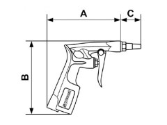 Prevost - Pistolet z Dyszą Krótką - Gwint Wewnętrzny - Typ BGM - Aluminium