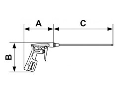 Prevost - Pistolet z Dyszą Długą - Gwint Wewnętrzny - Typ BGM - Aluminium