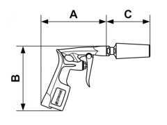 Prevost - Pistolet z Dyszą VENTURI - Gwint Wewnętrzny - Typ BGM - Aluminium
