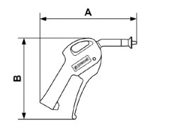 Prevost - Pistolet z Ochronną Kurtyną Powietrzną - Dyszą Bezpieczeństwa - Gwint Wewnętrzny - Typ 27102 - Tworzywo Sztuczne