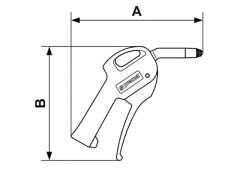 Prevost - Pistolet z Dyszą Redukującą Hałasu - Gwint Wewnętrzny - Typ 27102 - Tworzywo Sztuczne