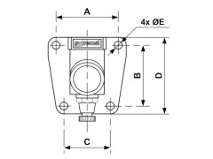 PrevoS1 - Przyłącze Ścienne ze Spustem - PREVOST S1 - z Gwintem Wewnętrznym - 1 port