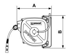 PrevoS1 - Zwijadła do Węży Pneumatycznych - Seria DRF - z Przewodami PU/PVC - Szybkozłączki ESI 07 - PREVOST S1 - DN 7,4 - 1 Klik