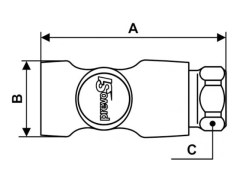 PrevoS1 - Szybkozłączka z Odpowietrzeniem - PREVOST S1 - z Gwintem Wewnętrznym - DN 7,4 - Typ ESI 07 HE - 1 Klik - Stal Szlachetna