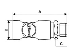 PrevoS1 - Szybkozłączka z Odpowietrzeniem - PREVOST S1 - z Gwintem Zewnętrznym - DN 7,4 - Typ ESI 07 - 1 Klik