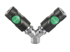 PrevoS1 - Rozdzielacz Y - 2 Szybkozłączki z Odpowietrzeniem - PREVOST S1 - z Gwintem Wewnętrznym - DN 7,4 - Typ ESI 07 - 1 Klik