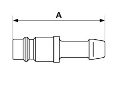 PrevoS1 - Wtyk Szybkozłączaki - PREVOST S1 - z Króćcem do Węża - DN 7,4 - Typ ERP 07 - Stal
