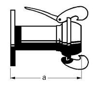 Złącze Kołnierzowe BAUER - S70 - Część Męska - ze Stali Ocynkowanej