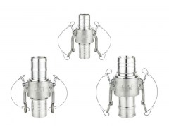 Złącze CAMLOCK 60 Bar - Część Męska z Króćcem do Węża - ze Stali Kwasoodpornej - Typ SKS T - LUDECKE