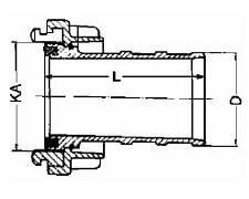 Złącze STORZ  - z Króćcem do Węża - Sąaco - Tłoczne - Złącze Tworzywowo - Aluminiowe
