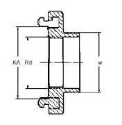 Złącze STORZ - z Metalową Powierzchnią Uszczelniającą - z Mosiądzu