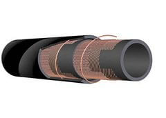 Wąż Trudnościeralny - do Cementu, Wapna, Paszy, Zboża - STRATOS Ω/T D - NR - Antystatyczny - Tłoczny