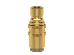 Adapter - Szybkozłączka DN 6 z Wtykiem DN 9 - z Zaworem Odcinającym - ESHMK-ESDS-AB - LUDECKE