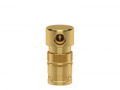 Szybkzłączka z Otworem pod Kątem 90° - Zawór Odcinający - Typ ESDMF UAB - do Montażu Rurki 8/6 ( do mostków ) - LUDECKE