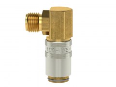 Szybkozłączka z Gwintem Zewnętrznym pod Kątem 90° - bez Zaworu - Rozmiar 9 - DN 6 - Typ ESHM A-90/AL-90 - Odpowiednik HASCO Z 8