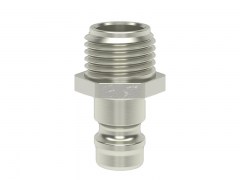 Wtyk Szybkozłączki z Gwintem Zewnętrznym bez Zaworu Zamykającego - Niklowany - Rozmiar 9 - DN 6 - Typ ESHM NA - HASCO Z 8