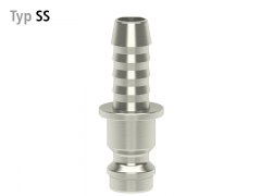 Wtyk Szybkozłączki z Króćcem do Węża MINI - DN 5 - Seria ESM Typ S - Odpowiednik PARKER/RECTUS Typ 21 - LUDECKE