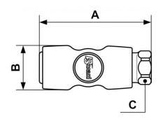 PrevoS1 - Szybkozłączka z Odpowietrzeniem - PREVOST S1 - z Gwintem Wewnętrznym - DN 10,4 - Typ ESI 11EB - 1 Klik