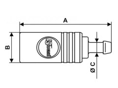 PrevoS1 - Szybkozłączka z Odpowietrzeniem - PREVOST S1 - z Króćcem do Węża - DN 10,4 - Typ ESI 11 - 1 Klik - Stal Szlachetna
