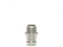 Wtyk z Gwintem Zewnętrznym bez Zaworu - Mosiądz niklowany - Rozmiar 13 - DN 9 - Typ ESH NA - Odpowiednik HASCO Z 8