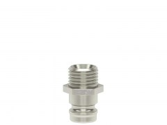 Wtyk z Gwintem Zewnętrznym z Gniazdem na Klucz Trzpieniowy Szesciokątny - Niklowany - Rozmiar 13 - DN 9 - ESH NAIB-  Odp HASCO Z 8