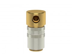 Szybkzłączka z Otworem pod Kątem 90° - Typ ESH U - do Montażu Rurki 10/8 ( do mostków ) - LUDECKE