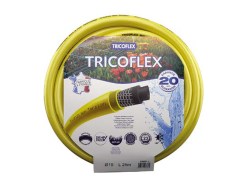 Wąż do Wody i Nawadniania - TRICOFLEX - żółty - Wielowarstwowy z PCV - z Siatką z Przędzy Poliestrowej - Tłoczny - TRICOFLEX
