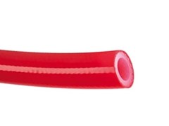 Czerwony Wąż Silikonowy do Żywności - z Oplotem - FDA - Tłoczny - MCC
