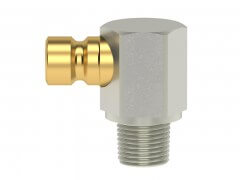 Wtyk Szybkozłączki z Gwintem Zewnętrznym (Calowym) Pod Kątem 90° - Rozmiar 9,4mm - DN 6 - Typ ESDM NA-90 - Odpowiednik DME 1/4" - LUDECKE