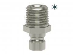 Wtyk Szybkozłączki z Gwintem Zewnętrznym (DIN 2999) Bez Zaworu Zamykającego - niklowany - Rozmiar 9,4mm - DN 6 - Typ ESDM NAR - Odpowiednik DME 1/4" - LUDECKE