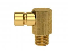 Wtyk Szybkozłączki Pod Kątem 90° - z Gwintem Zewnętrznym (Metryczny) - Rozmiar 13,5mm - DN 9 - Typ ESD  NA-90 - Odpowiednik DME 3/8'' - LUDECKE