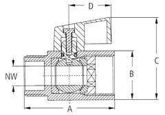 Zawór Kulowy - Mini - z Gwintem Zewnętrznym - z Mosiądzu Chromowanego - KARASTO