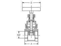 Zawór Zasuwany - z Mosiądzu - KARASTO